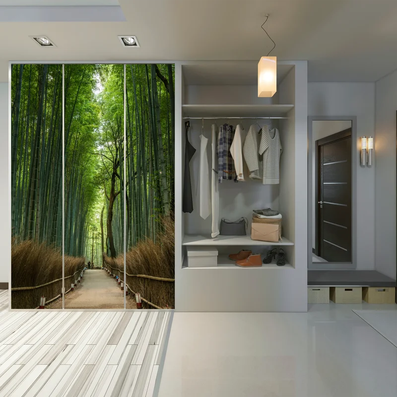 Schrankaufkleber ruhiger bambushainpfad