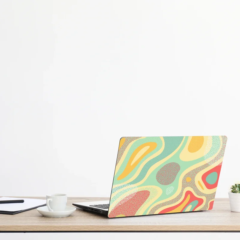 Naklejka na laptopa pastelowy organiczny wzór abstrakcyjny