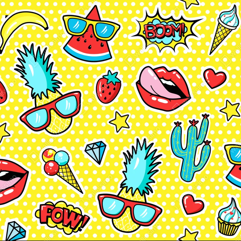 Tischaufkleber und Schreibtischaufkleber buntes pop-art aufklebermuster Tischaufkleber und Schreibtischaufkleber buntes pop-art aufklebermuster