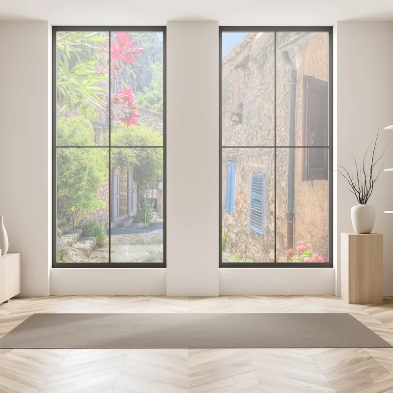 Fensteraufkleber Moustiers Sainte Marie reizvolle Dorfstraße in Provence Fensteraufkleber Moustiers Sainte Marie reizvolle Dorfstraße in Provence