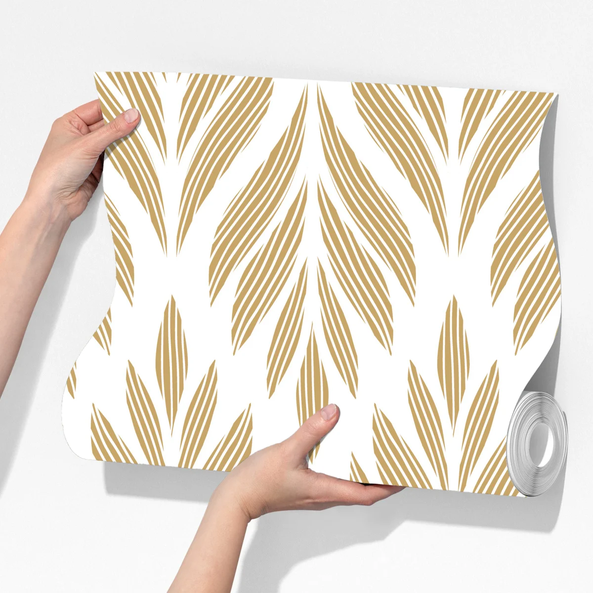 Fototapete goldenes blattmuster nahtloses design Fototapete goldenes blattmuster nahtloses design