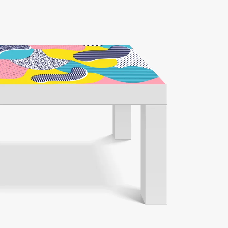 Tischaufkleber und Schreibtischaufkleber verspieltes abstraktes memphis-muster