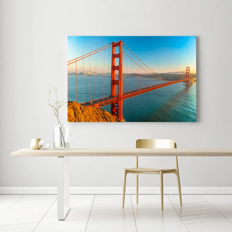 Leinwandbild Golden Gate bei sonnenuntergang Leinwandbild Golden Gate bei sonnenuntergang