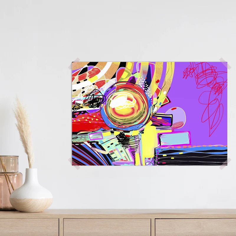 Poster lebendige violette abstrakte komposition Poster lebendige violette abstrakte komposition