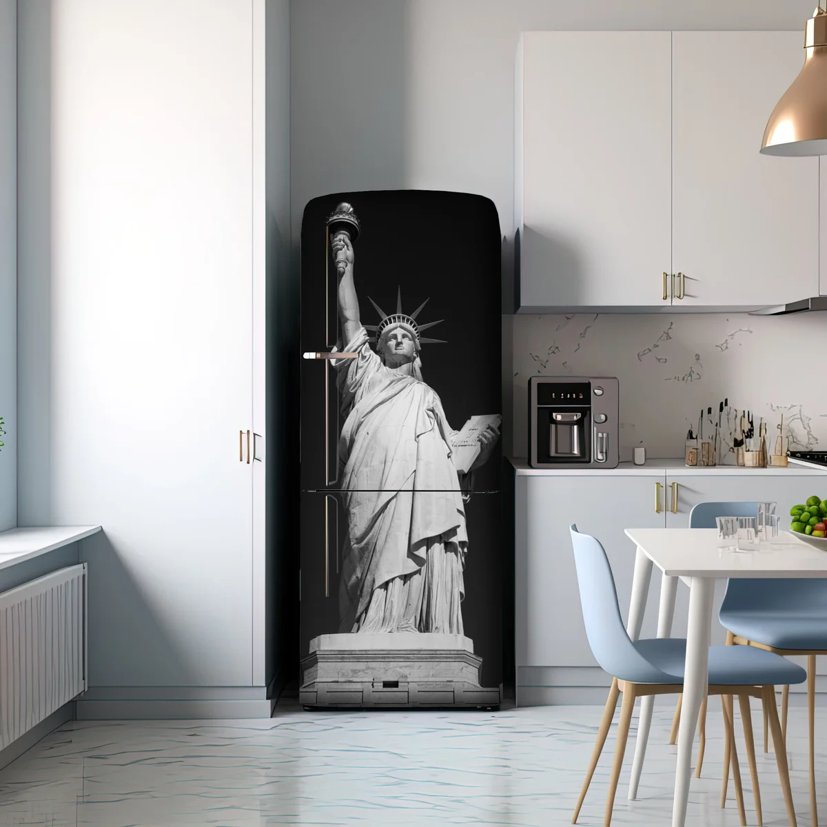 Kühlschrankaufkleber Freiheitsstatue in monochrom Kühlschrankaufkleber Freiheitsstatue in monochrom