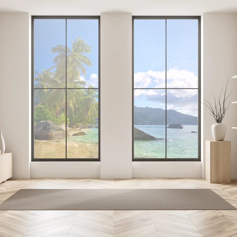 Fensteraufkleber tropischer strand auf Mahé