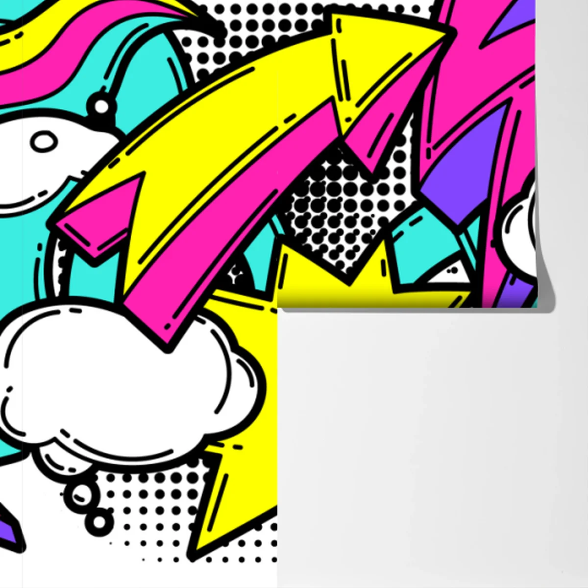 Fototapete farbenfrohes pop-art comicmuster Fototapete farbenfrohes pop-art comicmuster