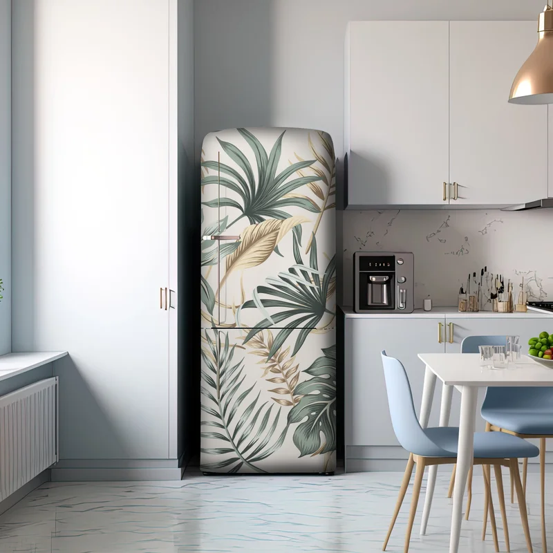 Kühlschrankaufkleber tropisches botanisches blättermuster