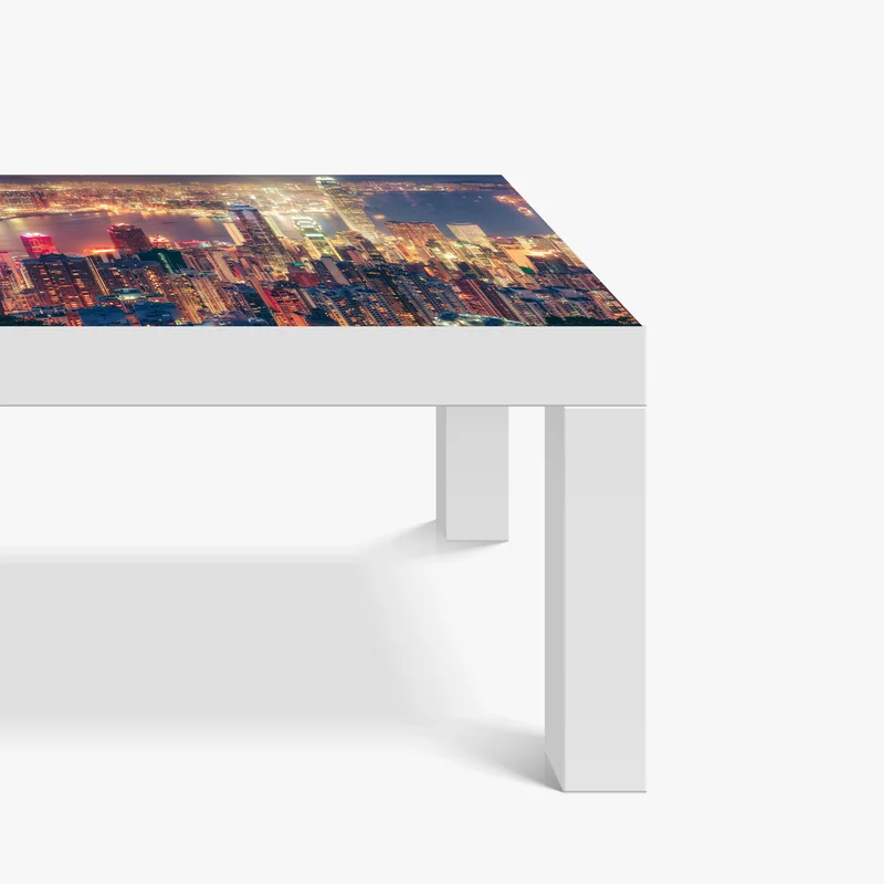 Tischaufkleber und Schreibtischaufkleber Hongkong skyline bei nacht vom Victoria Peak