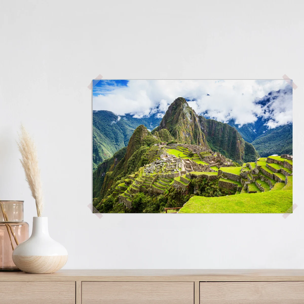 Poster Machu Picchu antike bergterrassen Poster Machu Picchu antike bergterrassen