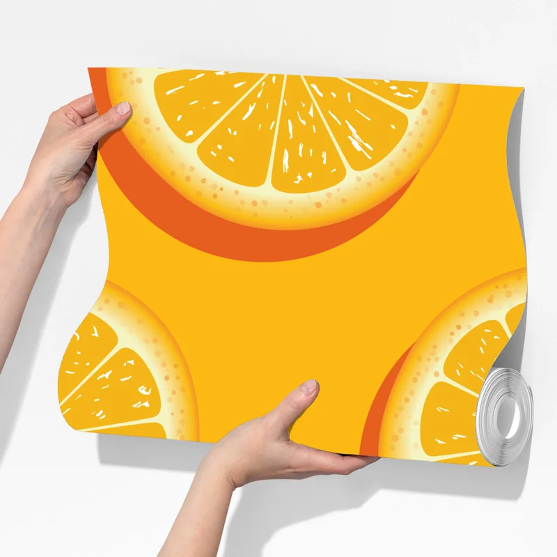 Fototapete lebhaftes muster mit orangenscheiben Fototapete lebhaftes muster mit orangenscheiben