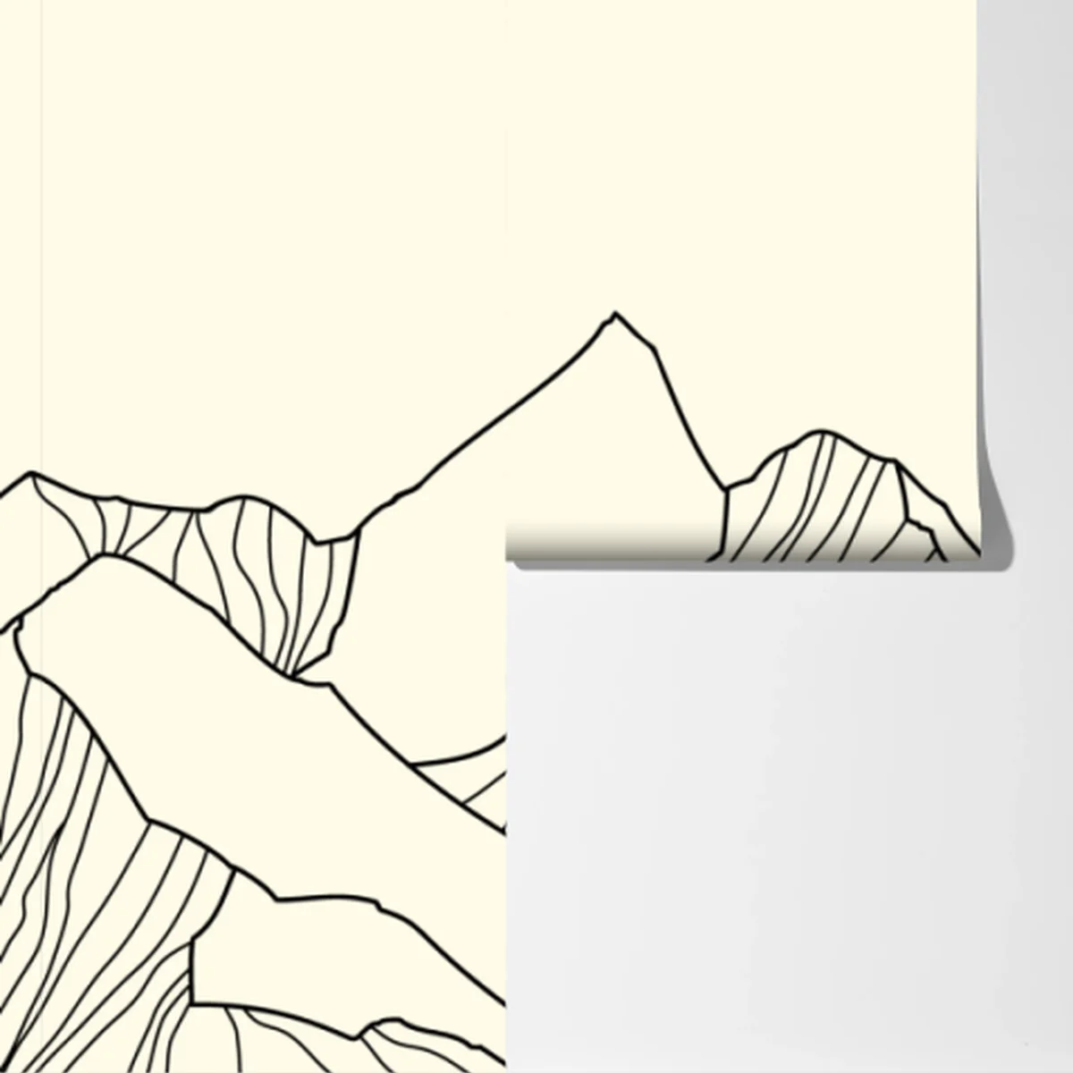 Fototapeta złote słońce nad minimalistycznymi górami Fototapeta złote słońce nad minimalistycznymi górami