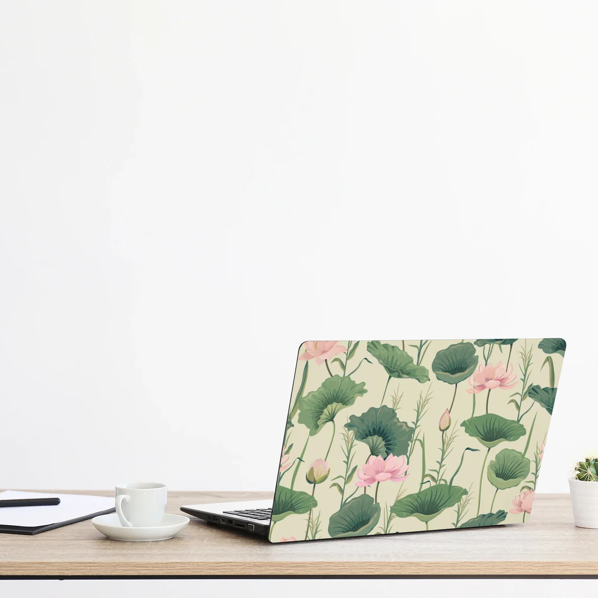 Laptop-Aufkleber sanfter lotusgarten botanisches muster Laptop-Aufkleber sanfter lotusgarten botanisches muster