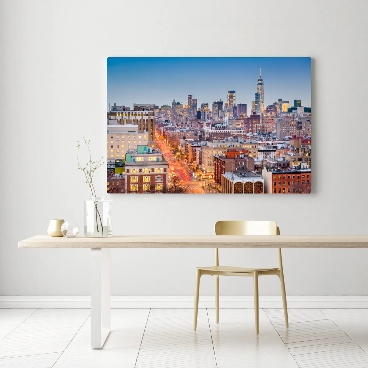 Leinwandbild New York skyline bei dämmerung Leinwandbild New York skyline bei dämmerung