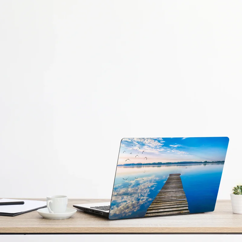 Laptop-Aufkleber ruhiger steg am See Selment Wielki, Masuren