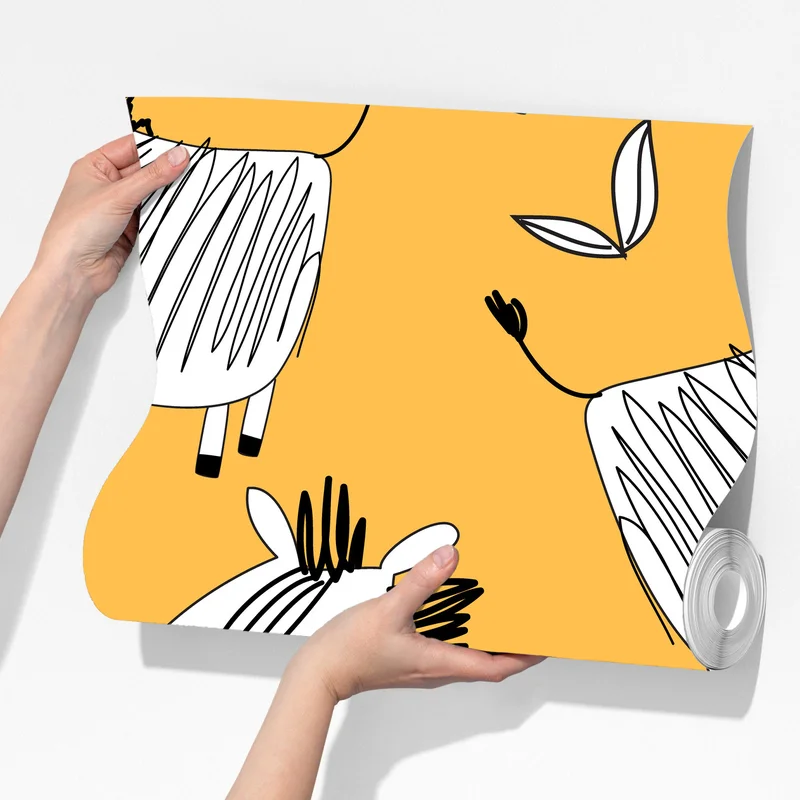 Fototapete verspieltes zebramuster für kinderzimmer Fototapete verspieltes zebramuster für kinderzimmer