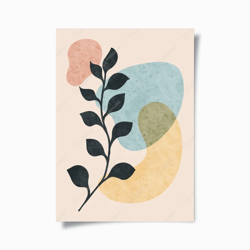 Poster abstrakte boho blätterkunst • Poster bei Wallnifity® Poster abstrakte boho blätterkunst • Poster bei Wallnifity®
