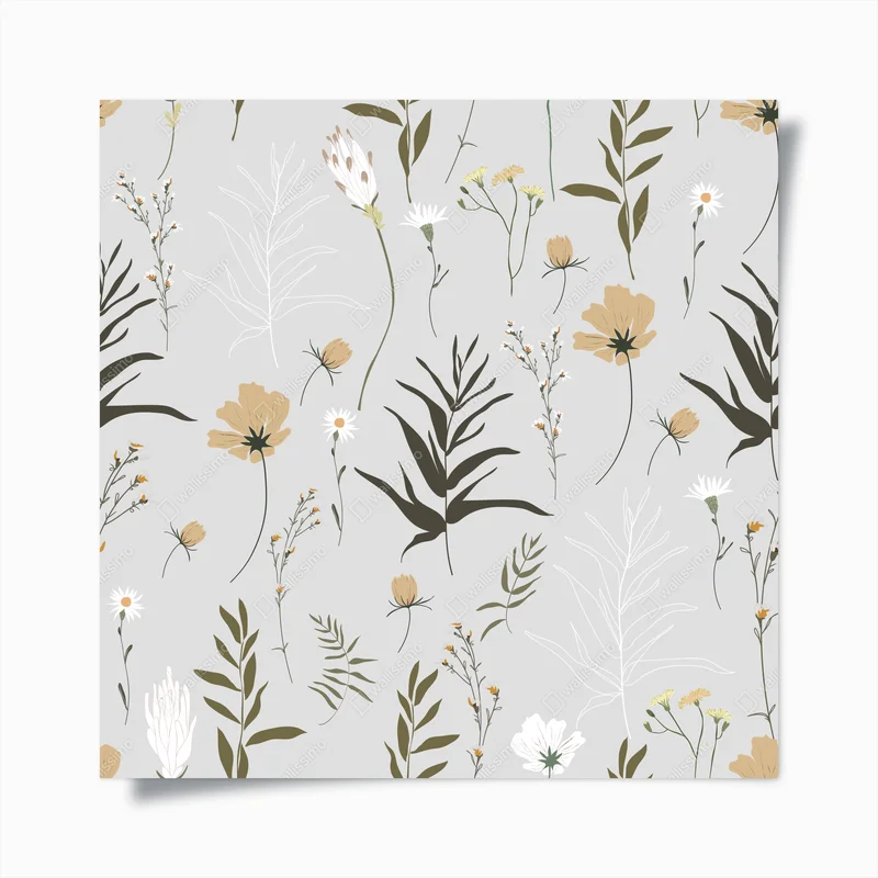 Poster zartes pastellmuster mit wildblumen • Poster bei Wallnifity® Poster zartes pastellmuster mit wildblumen • Poster bei Wallnifity®