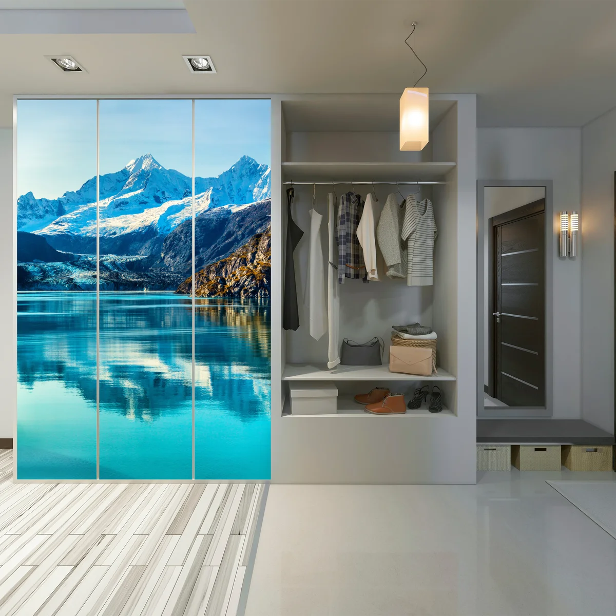 Schrankaufkleber ruhiger türkisfarbener bergsee Schrankaufkleber ruhiger türkisfarbener bergsee