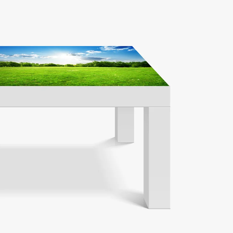 Tischaufkleber und Schreibtischaufkleber sonnige grüne wiese