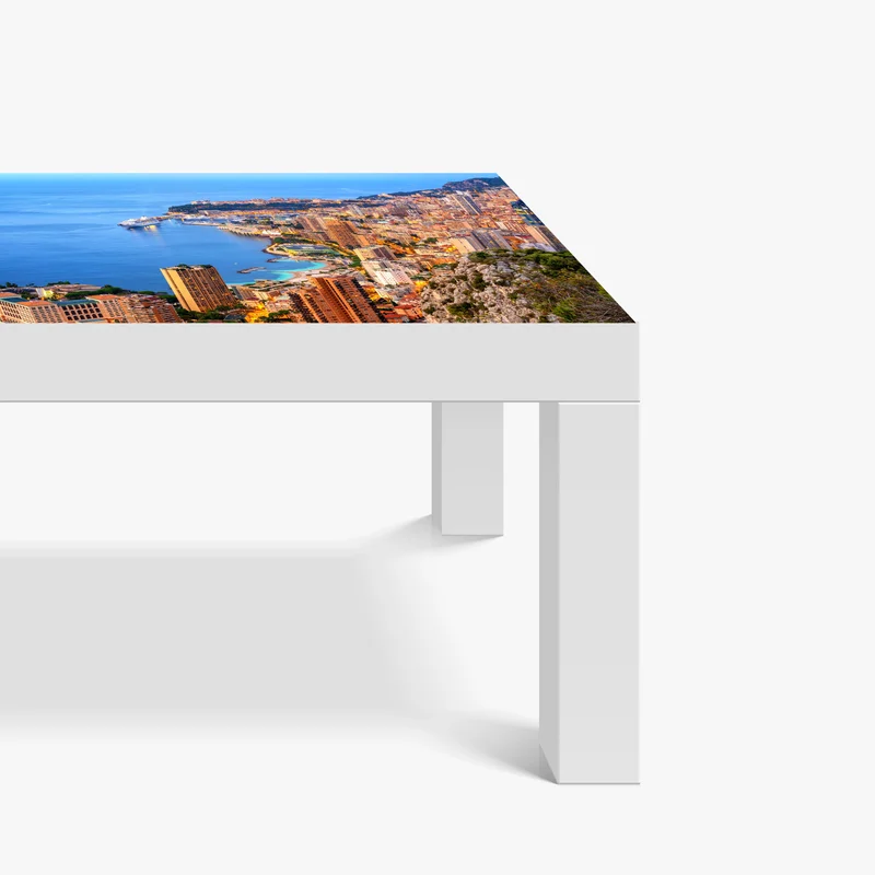 Tischaufkleber und Schreibtischaufkleber Monaco küstenstadt panorama bei dämmerung Tischaufkleber und Schreibtischaufkleber Monaco küstenstadt panorama bei dämmerung