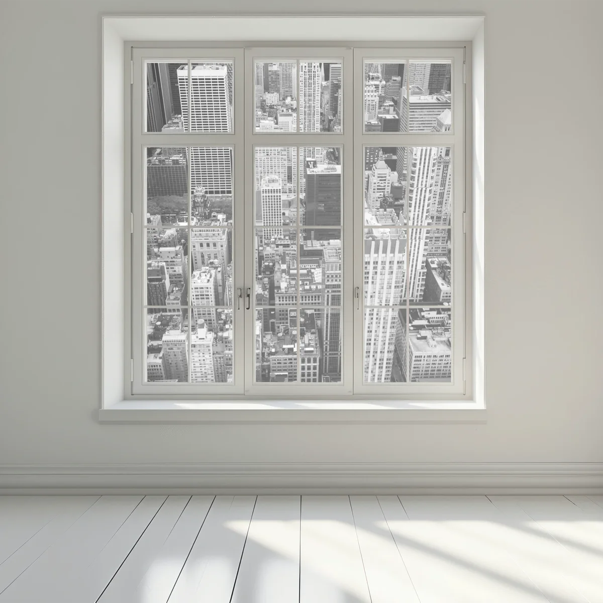 Fensteraufkleber schwarzweiße stadtsilhouette Fensteraufkleber schwarzweiße stadtsilhouette