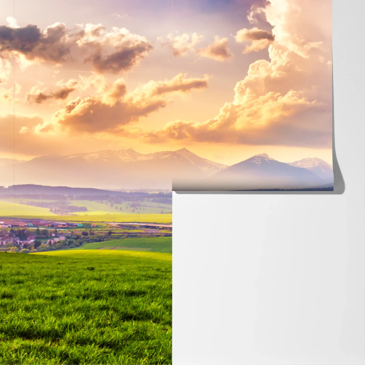 Fototapete frühlingshafte panoramalandschaft der Tatra, Slowakei Fototapete frühlingshafte panoramalandschaft der Tatra, Slowakei