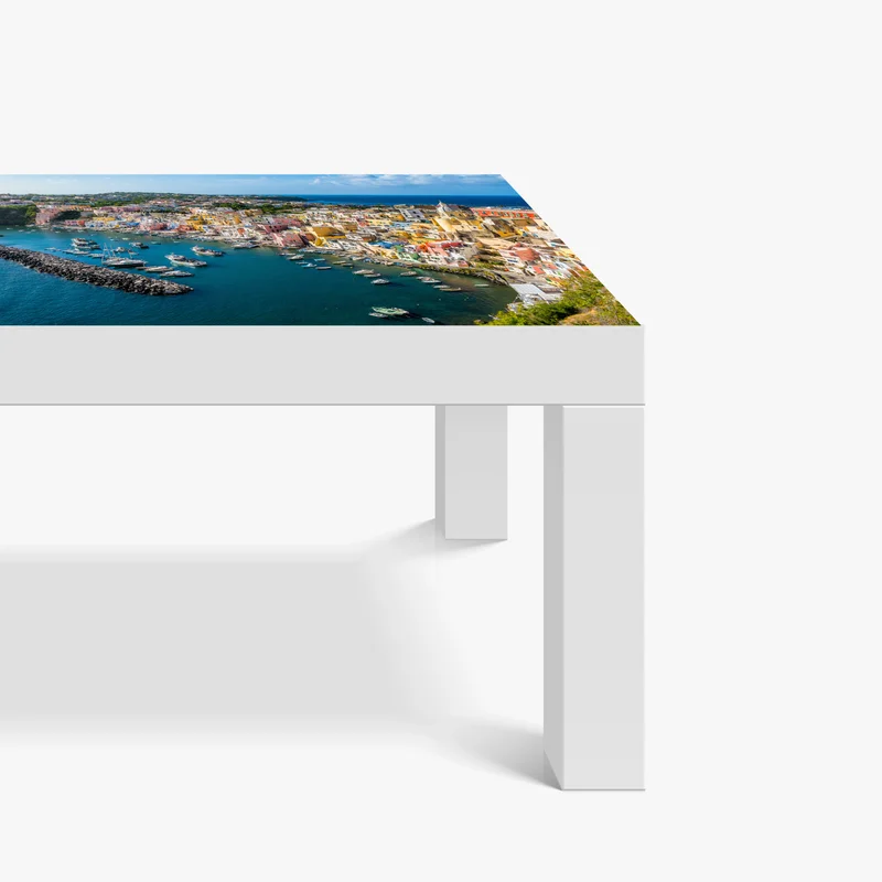 Tischaufkleber und Schreibtischaufkleber bunte panoramaufnahme eines Mittelmeerhafens