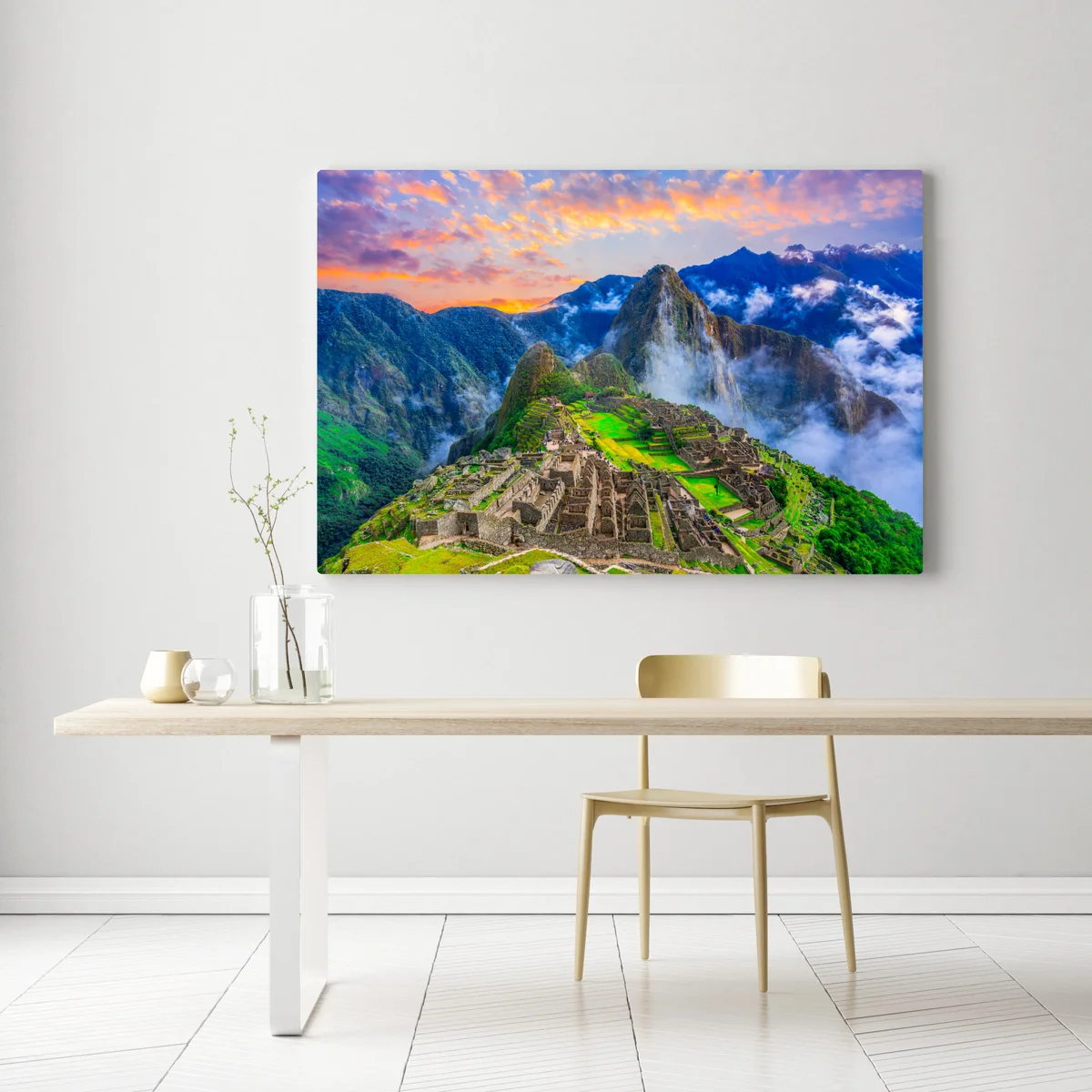 Leinwandbild sonnenuntergang über Machu Picchu antike Inka-zitadelle Leinwandbild sonnenuntergang über Machu Picchu antike Inka-zitadelle