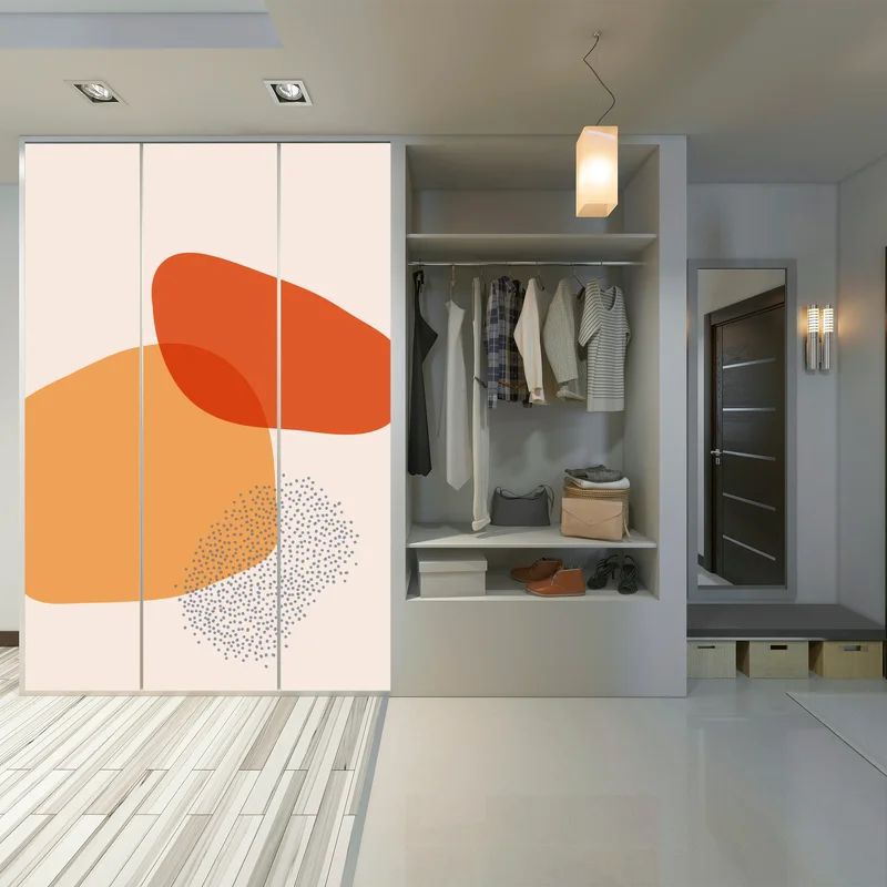 Schrankaufkleber warme abstrakte formen Schrankaufkleber warme abstrakte formen