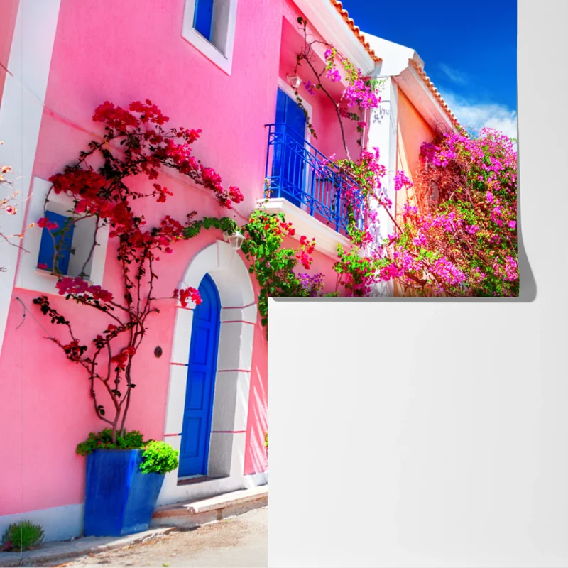 Fototapete bunte gasse auf Kefalonia Fototapete bunte gasse auf Kefalonia