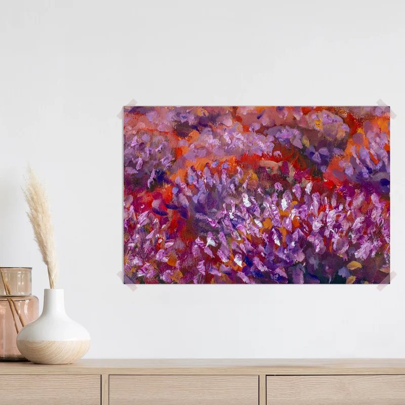 Poster impressionistische lavendelblumen abstraktion • Poster bei Wallnifity® Poster impressionistische lavendelblumen abstraktion • Poster bei Wallnifity®