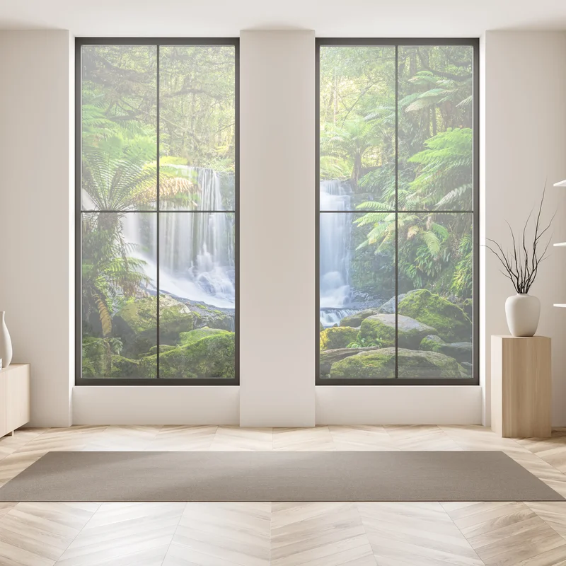 Naklejka na okno bujny wodospad w Mt Field National Park, Tasmania