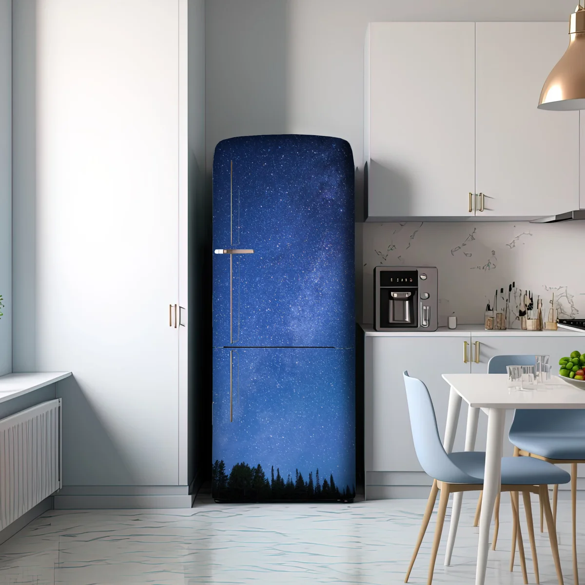 Kühlschrankaufkleber sternenklare Milchstraße über dem Wald Kühlschrankaufkleber sternenklare Milchstraße über dem Wald