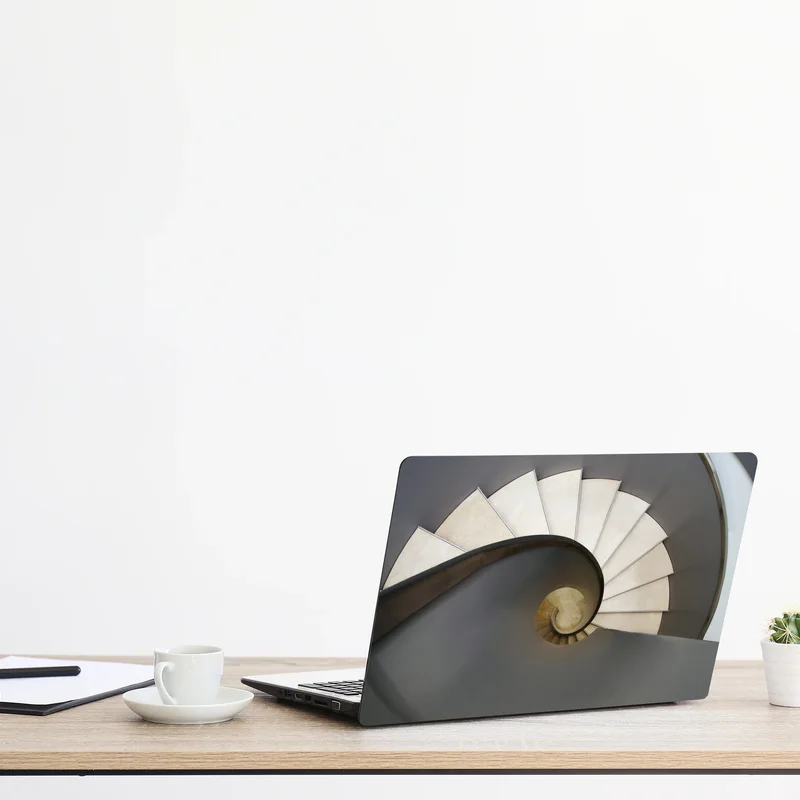 Laptop-Aufkleber spiraltreppe abstrakte komposition Laptop-Aufkleber spiraltreppe abstrakte komposition
