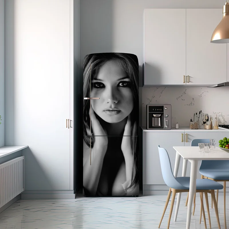 Kühlschrankaufkleber intimes monochromes porträt