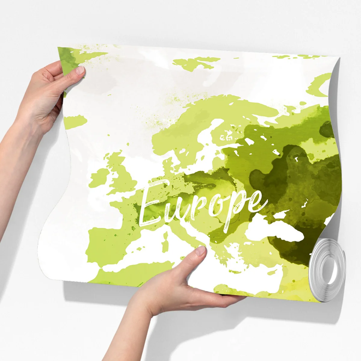 Fototapete grüne aquarell-weltkarte Fototapete grüne aquarell-weltkarte