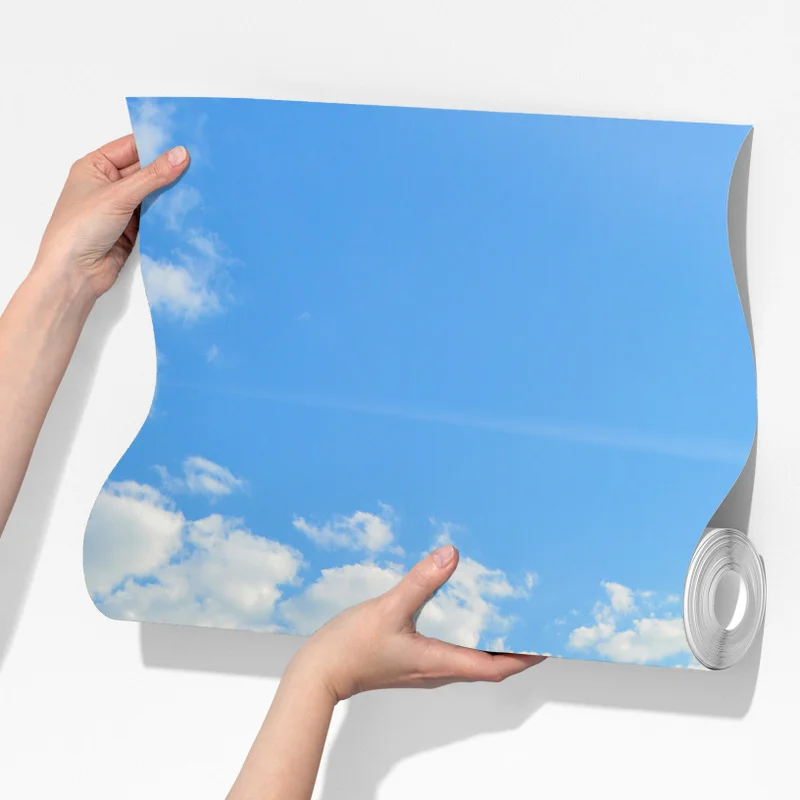 Fototapete goldenes heufeld unter blauem himmel Fototapete goldenes heufeld unter blauem himmel