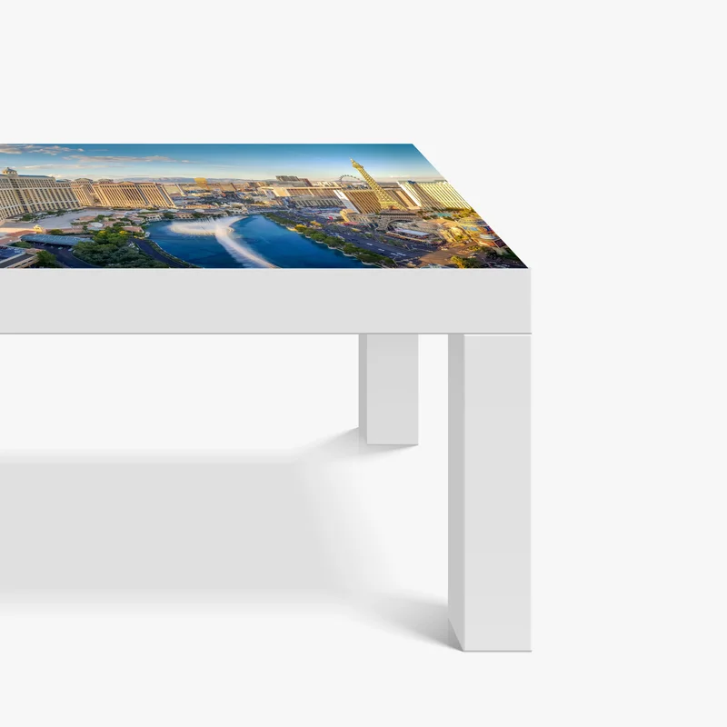 Tischaufkleber und Schreibtischaufkleber abendliches panorama von Las Vegas am strip Tischaufkleber und Schreibtischaufkleber abendliches panorama von Las Vegas am strip