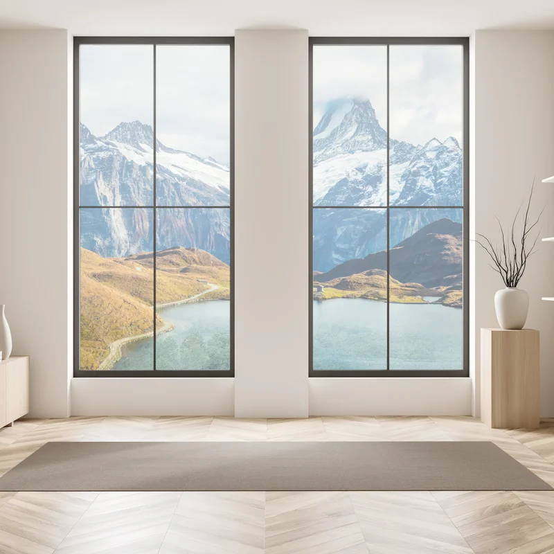 Fensteraufkleber morgendliche aussicht am Bachalpsee, Schweizer Alpen