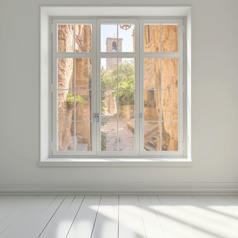 Fensteraufkleber sonnige gasse in Civita di Bagnoregio