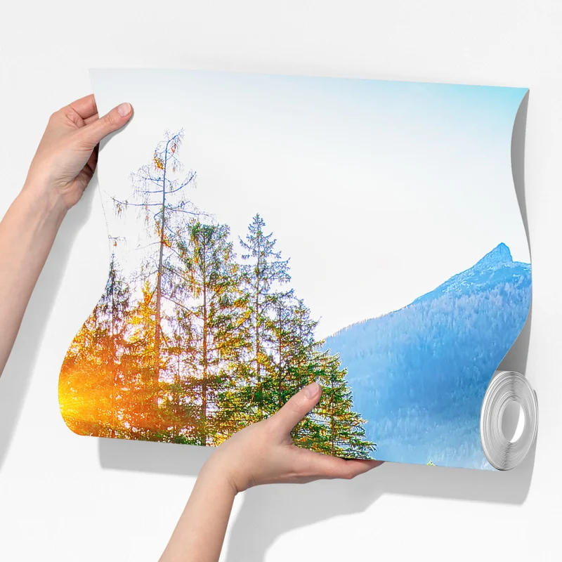 Fototapeta Hintersee jesienny wschód słońca nad turkusowym jeziorem Fototapeta Hintersee jesienny wschód słońca nad turkusowym jeziorem