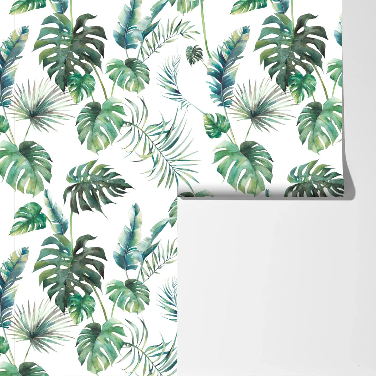 Fototapete aquarell tropische blätter muster Fototapete aquarell tropische blätter muster