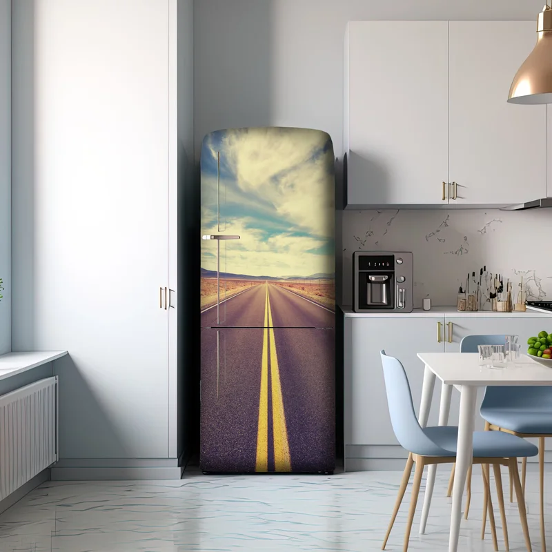 Kühlschrankaufkleber vintage wüstenstraße, Death Valley