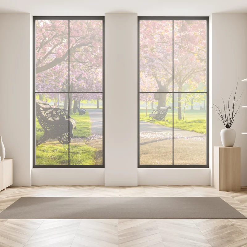 Fensteraufkleber kirschblütenallee im frühling