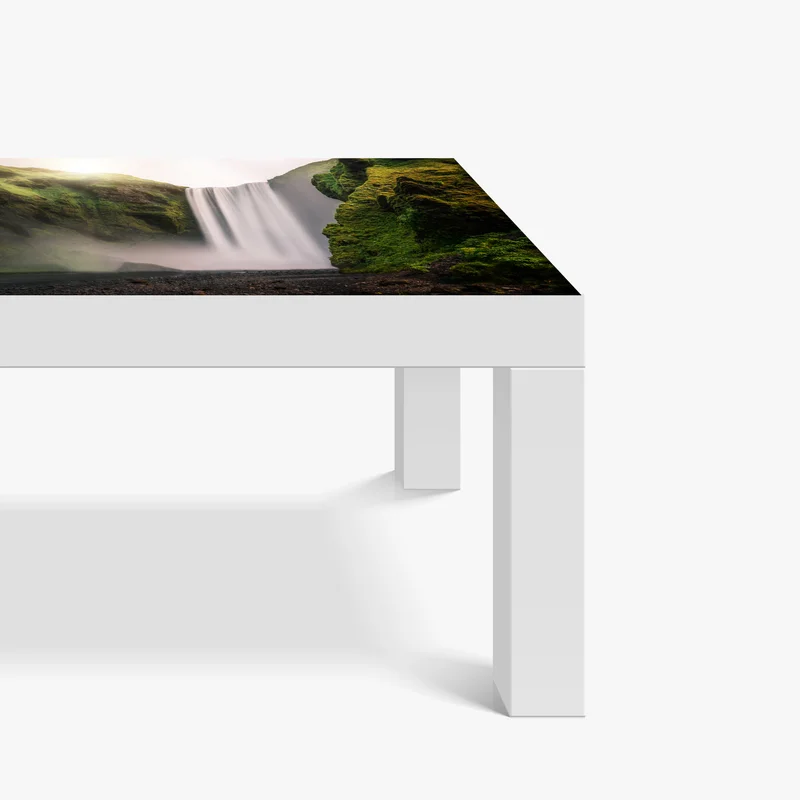 Tischaufkleber und Schreibtischaufkleber majestätischer wasserfall Skogafoss