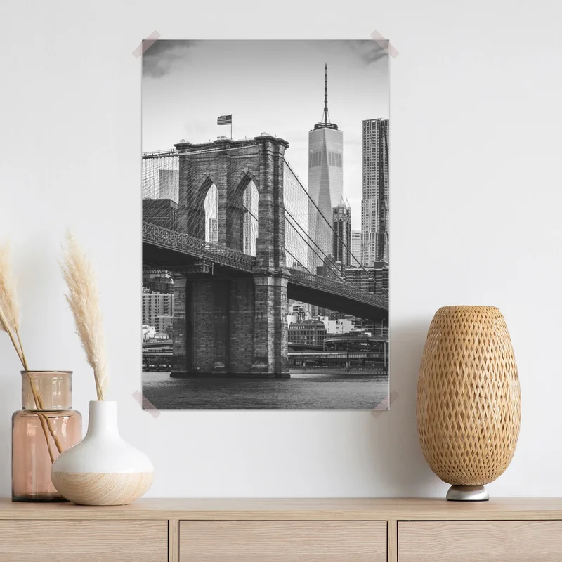 Poster Brooklyn bridge schwarzweiß stadtbild Poster Brooklyn bridge schwarzweiß stadtbild