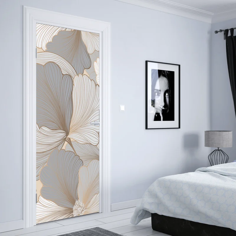 Türaufkleber zartes pastell blumenmuster