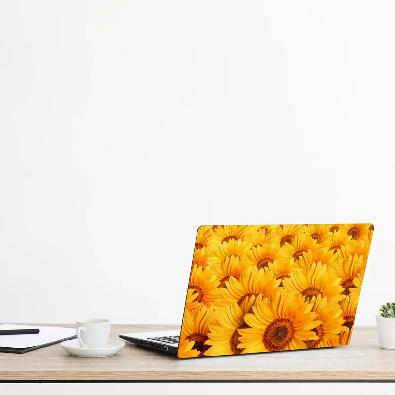 Laptop-Aufkleber goldenes sonnenblumenfeld Laptop-Aufkleber goldenes sonnenblumenfeld