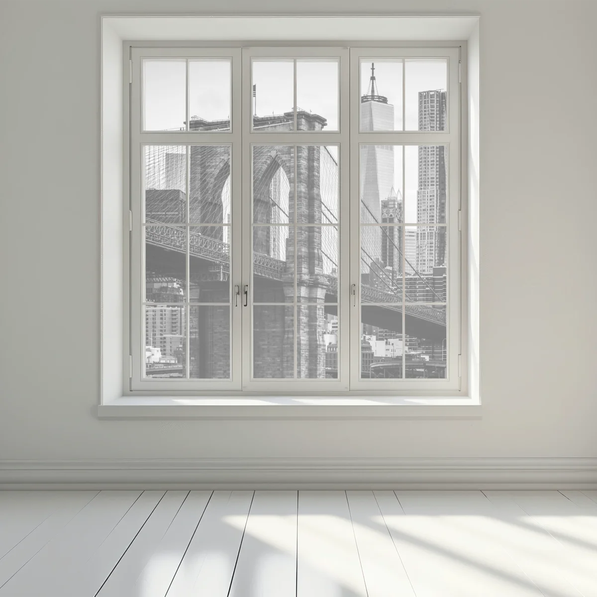 Fensteraufkleber Brooklyn bridge schwarzweiß stadtbild Fensteraufkleber Brooklyn bridge schwarzweiß stadtbild